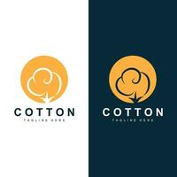 Cotton Logo Plant Design Vector Templet Symbol