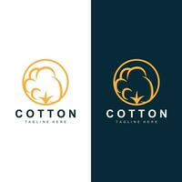 Cotton Logo Plant Design Vector Templet Symbol