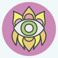 Icon Boho Style. related to Indigenous People symbol. color mate style. simple design editable. simple illustration vector