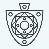 Icon Pendant. related to Indigenous People symbol. line style. simple design editable. simple illustration vector