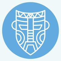 Icon Mask. related to Indigenous People symbol. blue eyes style. simple design editable. simple illustration vector