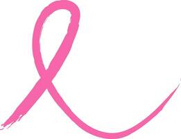 Pink breast cancer awareness ribbon vector