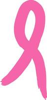 Pink breast cancer awareness ribbon vector