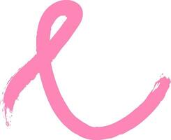 Pink breast cancer awareness ribbon vector