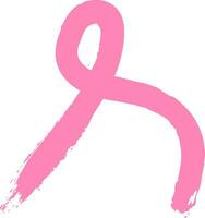 Pink breast cancer awareness ribbon vector