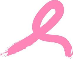 Pink breast cancer awareness ribbon vector