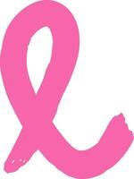 Pink breast cancer awareness ribbon vector