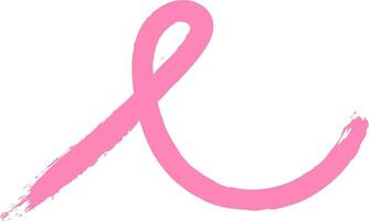 Pink breast cancer awareness ribbon vector