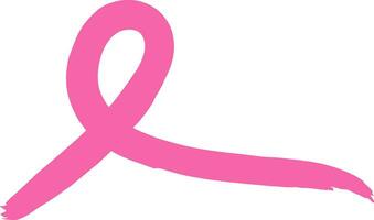 Pink breast cancer awareness ribbon vector