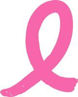 Pink breast cancer awareness ribbon vector