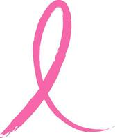 Pink breast cancer awareness ribbon vector