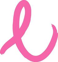 Pink breast cancer awareness ribbon vector