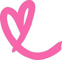 Pink breast cancer awareness ribbon vector