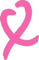 Pink breast cancer awareness ribbon vector