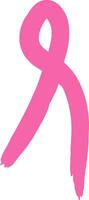 Pink breast cancer awareness ribbon vector