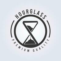 hourglass logo vector design illustration