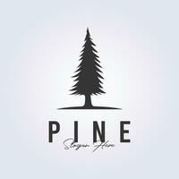 evergreen logo pine tree icon symbol vector illustration design