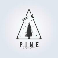 evergreen logo pine tree icon symbol vector illustration design