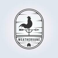 logo for countryside or rooster or weather vane or farm and ranch vector illustration design