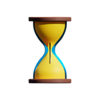 hourglass 3d rendering icon illustration png