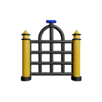 gate 3d rendering icon illustration png