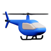 helicopter 3d rendering icon illustration png