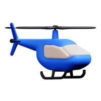 helicóptero 3d Renderização ícone ilustração png