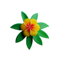 hibiskus 3d tolkning ikon illustration png