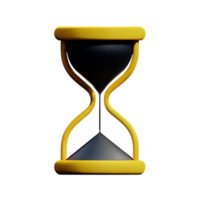 hourglass 3d rendering icon illustration png
