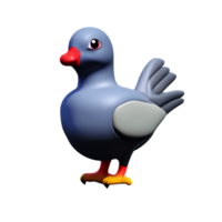 Pigeon 3d le rendu icône illustration png