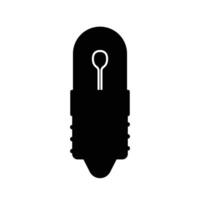 Light Bulb Silhouette. Black and White Icon Design Elements on Isolated White Background vector