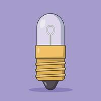 Light Bulb Vector Icon Illustration with Outline for Design Element, Clip Art, Web, Landing page, Sticker, Banner. Flat Cartoon Style