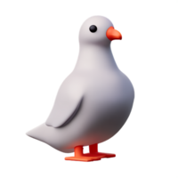 pigeon 3d rendering icon illustration png