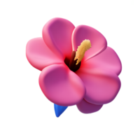 hibiscus 3d rendering icon illustration png