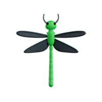 dragonfly 3d rendering icon illustration png