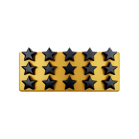 Rezension 5 Star 3d Rendern Symbol Illustration png