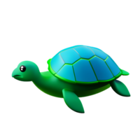 sea turtle 3d rendering icon illustration png