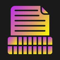 Document Insert Table Vector Icon