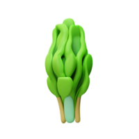 lettuce 3d rendering icon illustration png