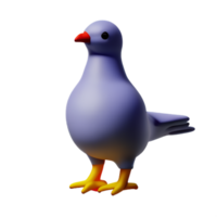 pigeon 3d rendering icon illustration png