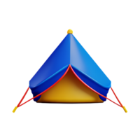 tent 3d rendering icon illustration png