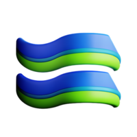 ocean waves 3d rendering icon illustration png