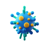 bacterie 3d renderen icoon illustratie png