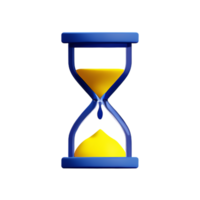 hourglass 3d rendering icon illustration png