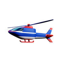 helicóptero 3d representación icono ilustración png