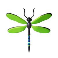 dragonfly 3d rendering icon illustration png