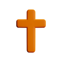 christian cross 3d rendering icon illustration png