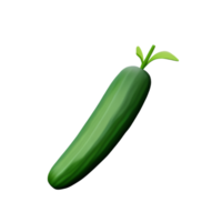 cucumber 3d rendering icon illustration png