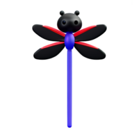 dragonfly 3d rendering icon illustration png