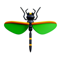 dragonfly 3d rendering icon illustration png